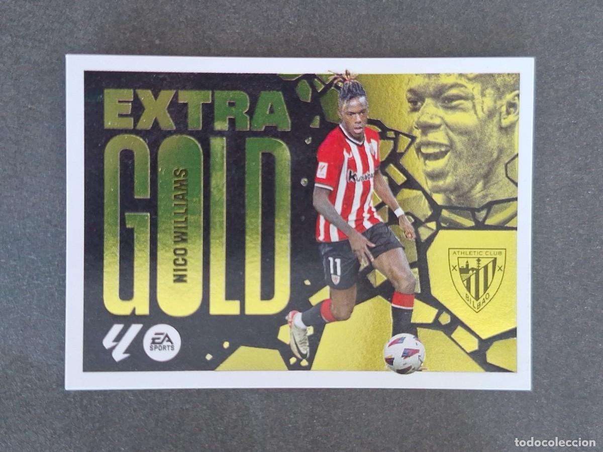 Cromos de f&uacute;tbol: L4 NICO WILLIAM ATHLETIC CLUB DE BILBAO EXTRA GOLD LIGA ESTE 2024 2025 24 25 NUNCA PEGADO SIN PEGAR