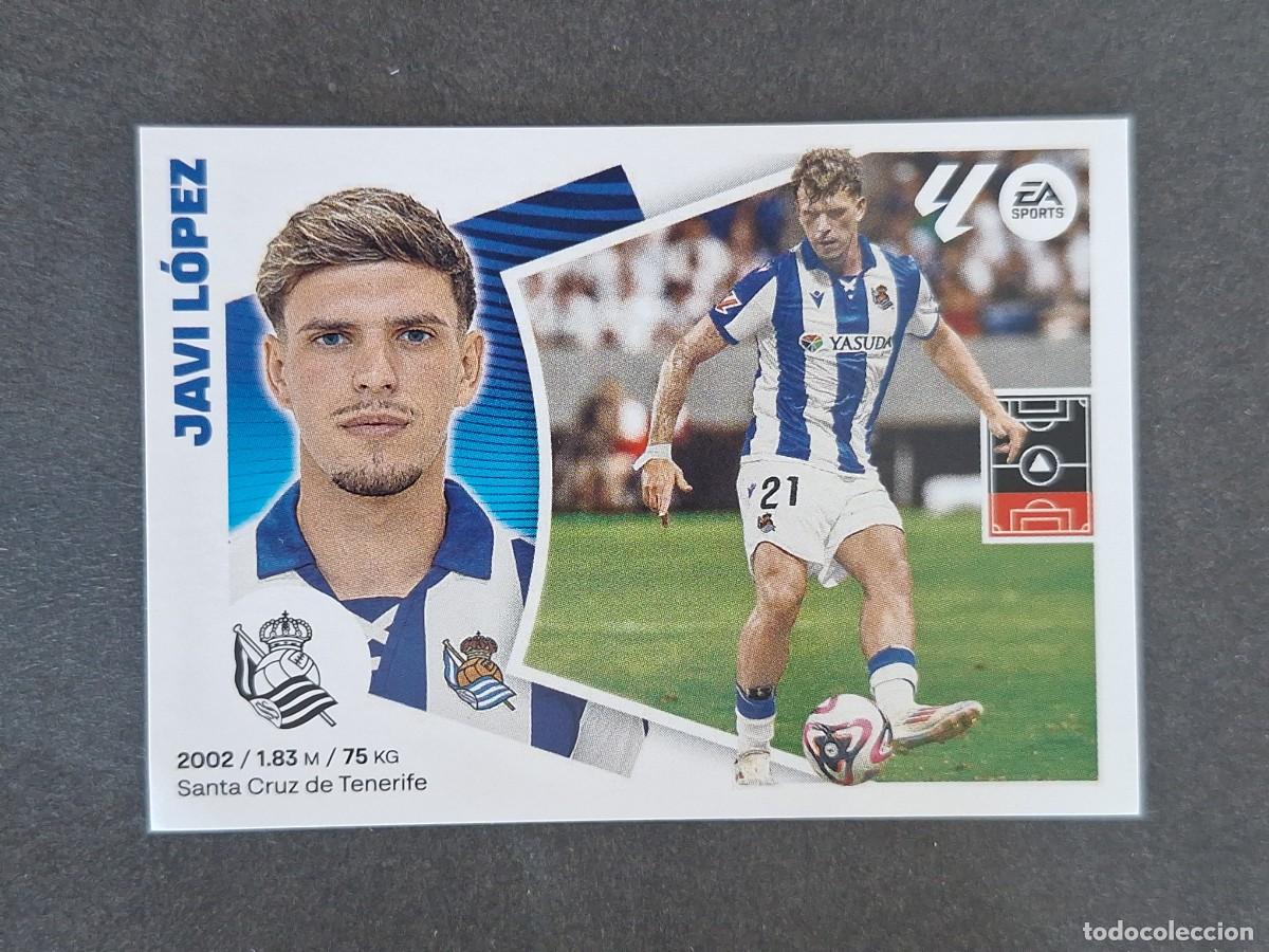 Cromos de f&uacute;tbol: L4 JAVI LOPEZ REAL SOCIEDAD FICHAJE 9 LIGA ESTE 2024 2025 24 25 NUNCA PEGADO SIN PEGAR