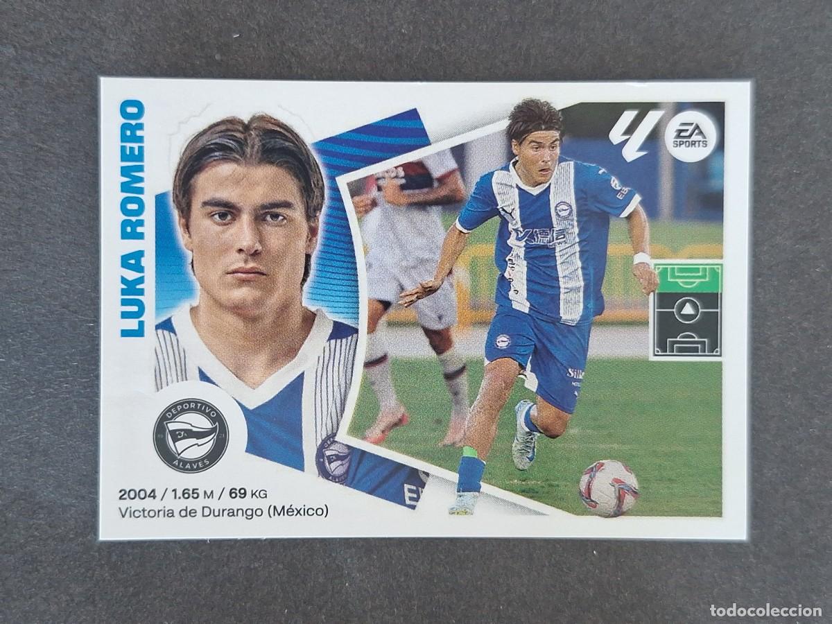 Cromos de f&uacute;tbol: L4 LUKA ROMERO DEPORTIVO ALAVES FICHAJE 12 LIGA ESTE 2024 2025 24 25 NUNCA PEGADO SIN PEGAR