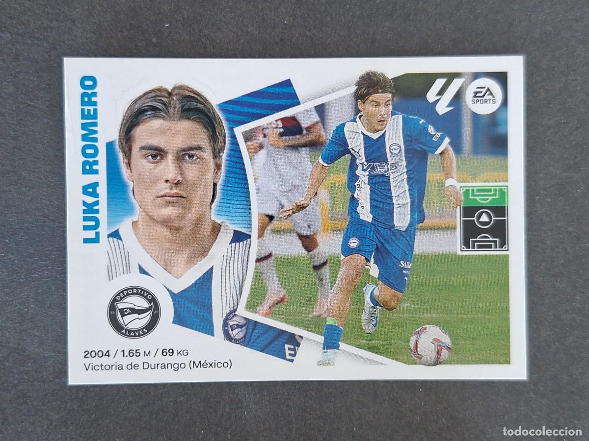 Cromos de f&uacute;tbol: L4 LUKA ROMERO DEPORTIVO ALAVES FICHAJE 12 LIGA ESTE 2024 2025 24 25 NUNCA PEGADO SIN PEGAR
