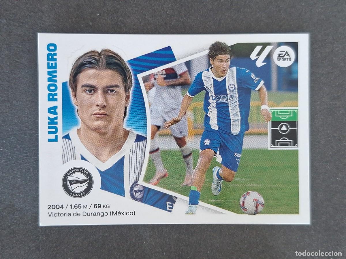 Cromos de f&uacute;tbol: L4 LUKA ROMERO DEPORTIVO ALAVES FICHAJE 12 LIGA ESTE 2024 2025 24 25 NUNCA PEGADO SIN PEGAR