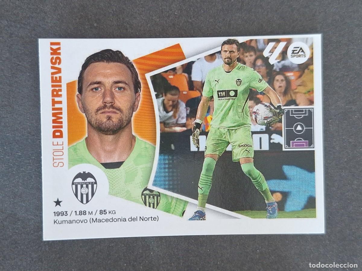 Cromos de f&uacute;tbol: L4 DIMITRIEVSKI VALENCIA C. F. FICHAJE 25 LIGA ESTE 2024 2025 24 25 NUNCA PEGADO SIN PEGAR