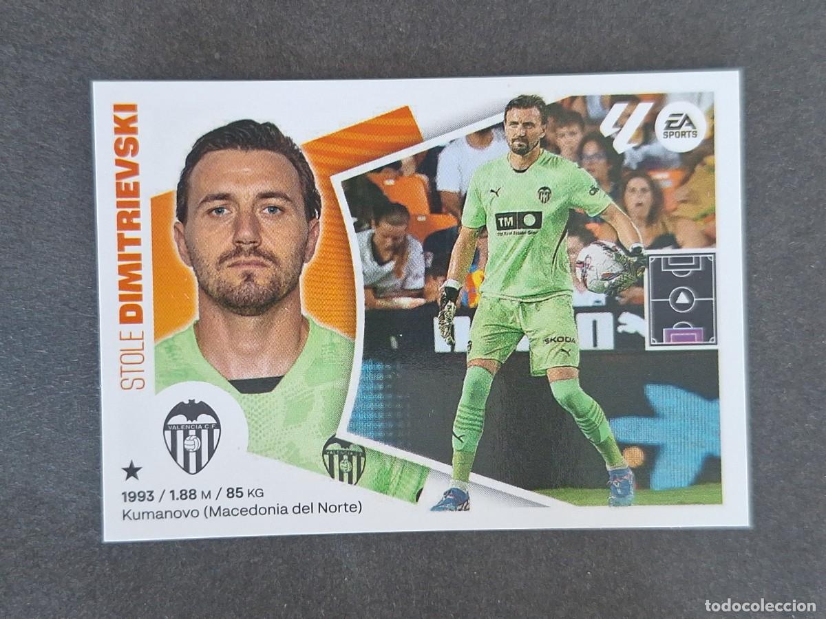 Cromos de f&uacute;tbol: L4 DIMITRIEVSKI VALENCIA C. F. FICHAJE 25 LIGA ESTE 2024 2025 24 25 NUNCA PEGADO SIN PEGAR