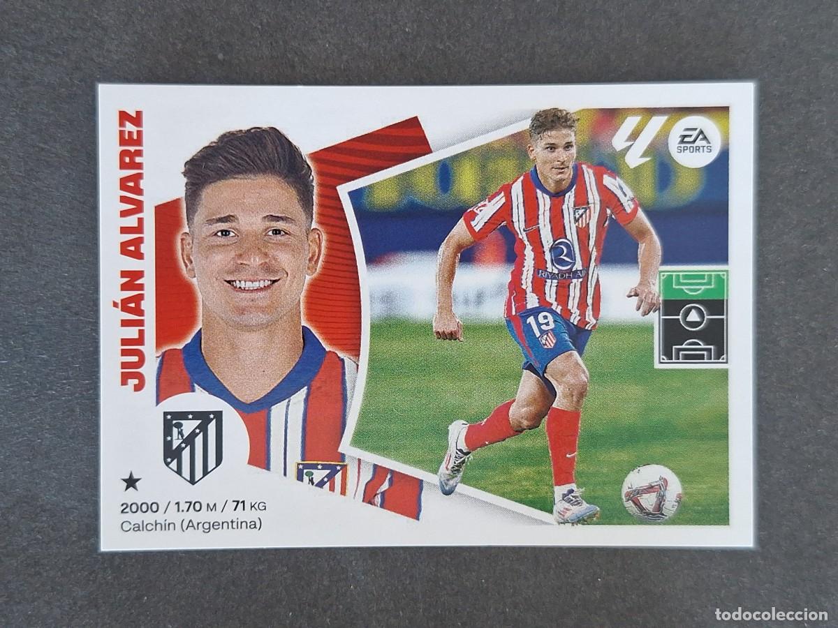 Cromos de f&uacute;tbol: L4 JULIAN ALVAREZ ATLETICO DE MADRID FICHAJE 39 LIGA ESTE 2024 2025 24 25 NUNCA PEGADO SIN PEGAR