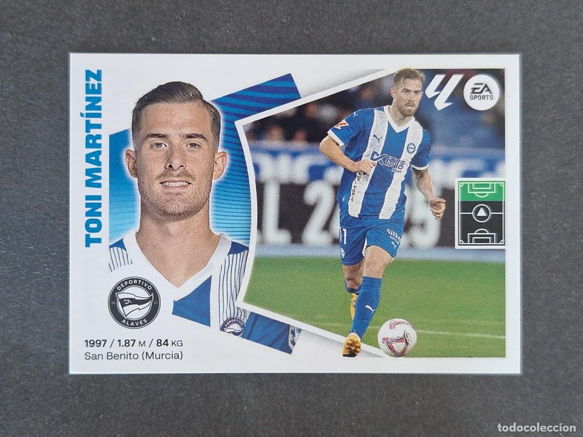 Cromos de f&uacute;tbol: L4 TONI MARTINEZ DEPORTIVO ALAVES FICHAJE 46 LIGA ESTE 2024 2025 24 25 NUNCA PEGADO SIN PEGAR
