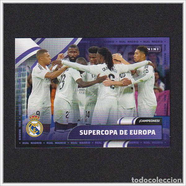 Cromos de f&uacute;tbol: PANINI CLUB 2024 2025 24 25 REAL MADRID SUPERCOPA EUROPA MBAPPE BELLINGHAM 6 LIGA COLECCI&Oacute;N OFICIAL