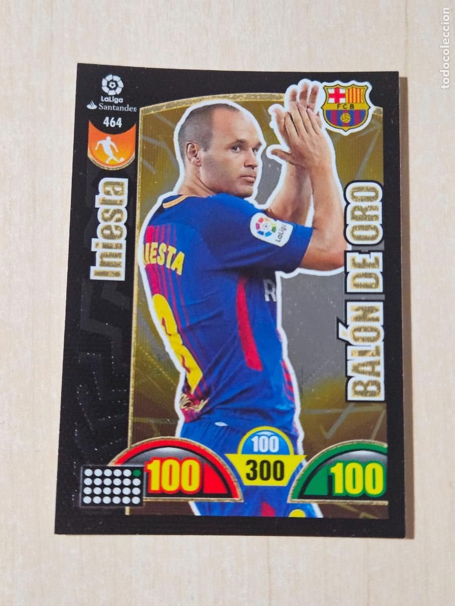 Cromos de f&uacute;tbol: FICHA N&ordm; 464 INIESTA - ADRENALYN 17 18 - PANINI 2017 - 18 - CROMO - BALON DE ORO
