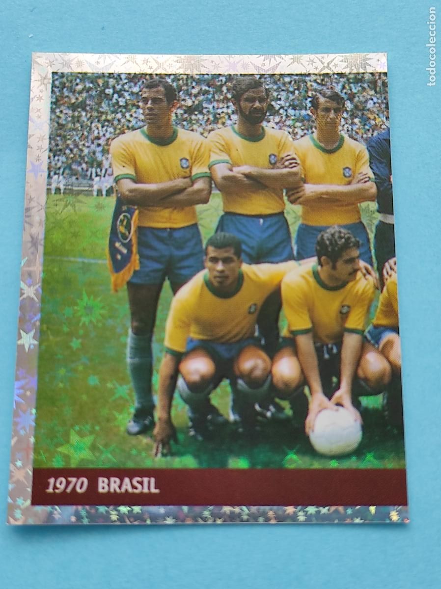 Cromos de f&uacute;tbol: 2 TEAM BRAZIL HISTORY 1970 - CROMO MUNDIAL FRANCIA 1998 DS FRANCE 98 DSWC98 WORLD CUP