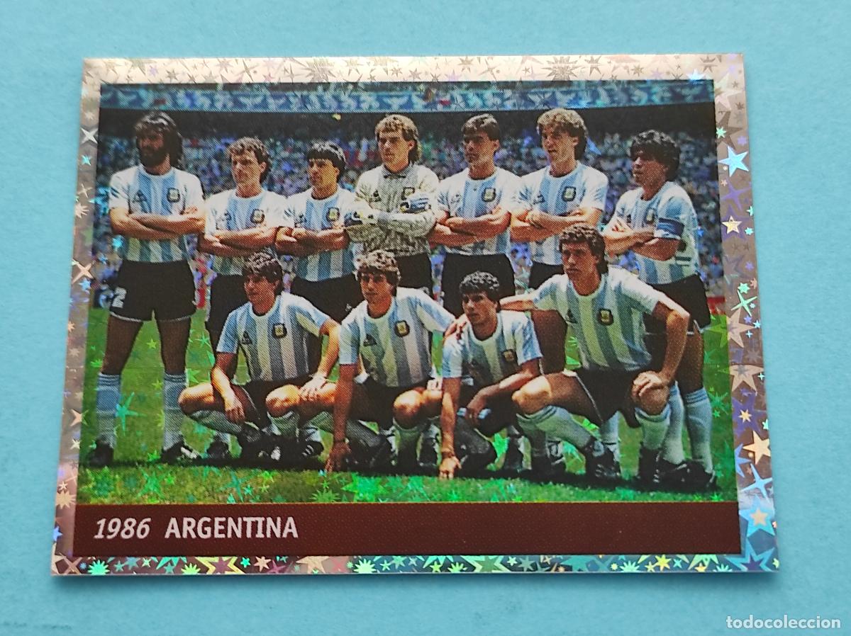 Cromos de f&uacute;tbol: 12 TEAM ARGENTINA HISTORY 1986 - MARADONA CROMO MUNDIAL FRANCIA 1998 DS FRANCE 98 DSWC98 WORLD CUP