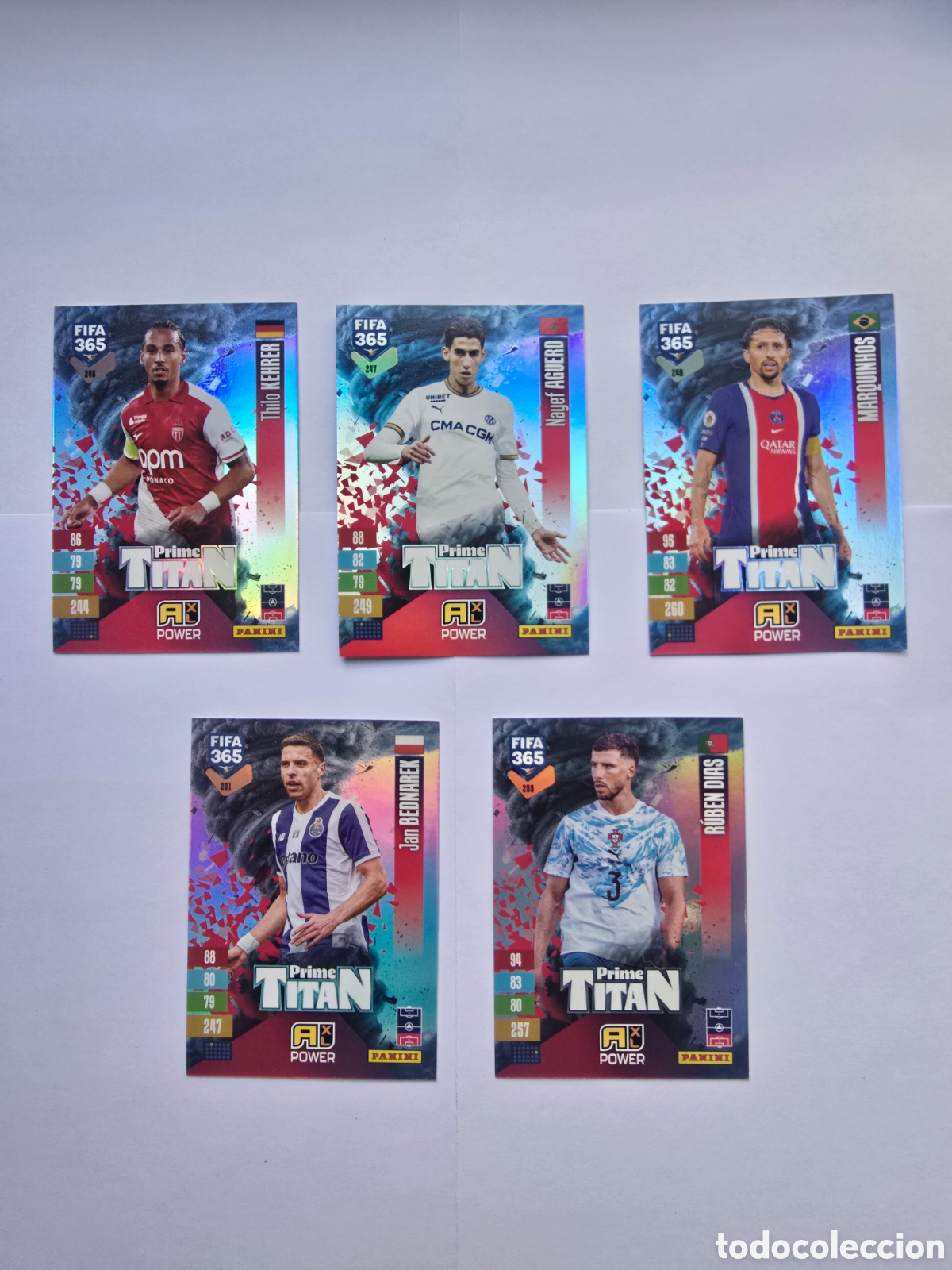 Cromos de f&uacute;tbol: Lote 5 cartas Prime Titan Power | FIFA 365 Adrenalyn XL 2026/27 | Panini