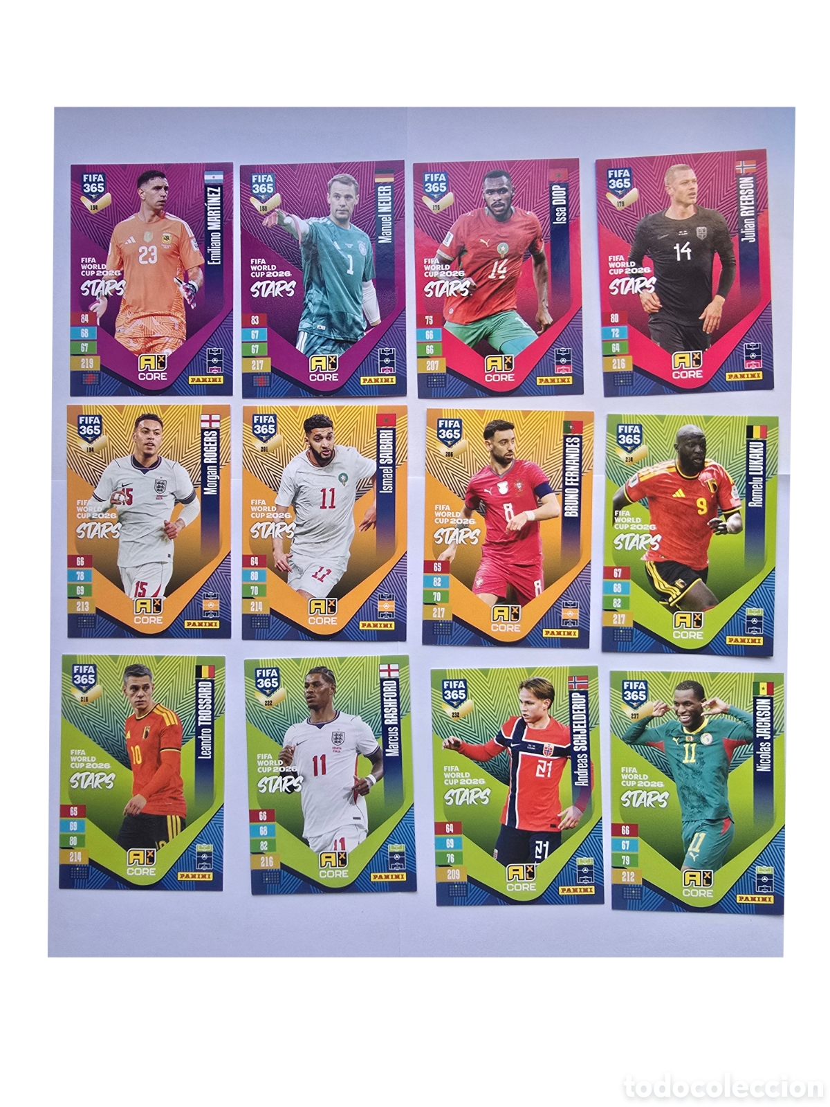 Cromos de f&uacute;tbol: Lote de 12 cartas FIFA World Cup 2026 Stars | Panini FIFA 365 Adrenalyn XL 2026/27