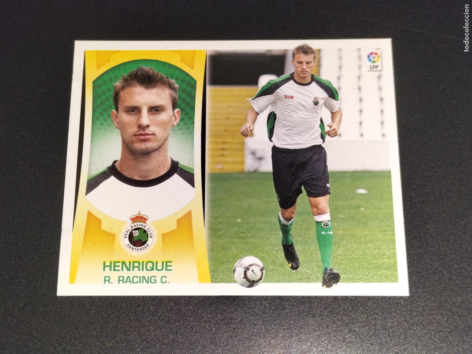 Cromos de f&uacute;tbol: FICHAJE 46 HENRIQUE RACING SANTANDER CROMOS ALBUM LIGA FUTBOL EDICIONES ESTE 2009 2010 09 10