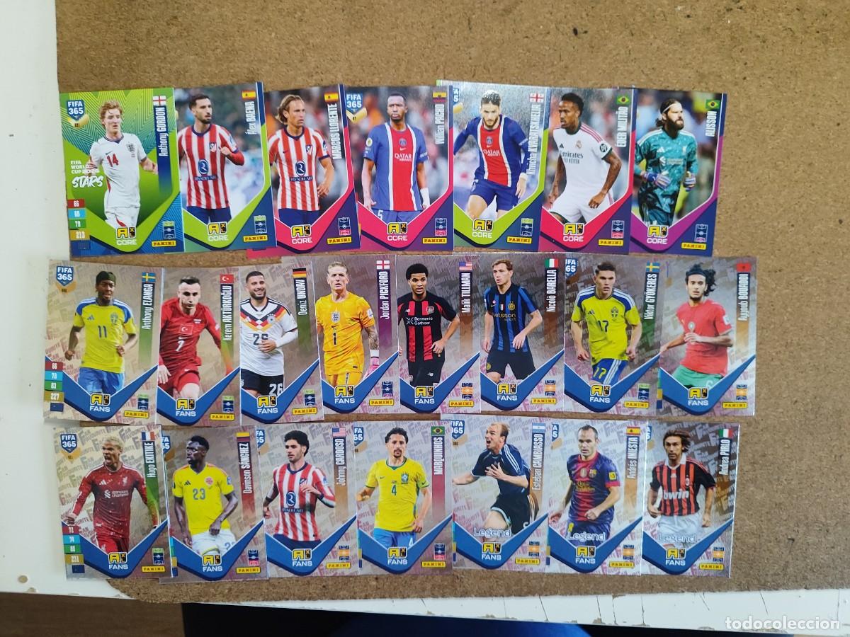 Cromos de f&uacute;tbol: ADRENALYN XL FIFA 365 2027 LOTE DE 22 CARDS VARIADAS # PANINI
