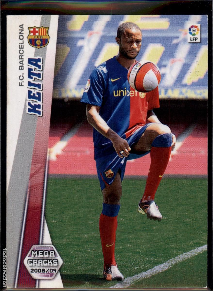 Cromos de f&uacute;tbol: Keita N&ordm; 67 Bar&ccedil;a (Barcelona) La Liga LFP Megacracks 2008 2009 Panini 08 09