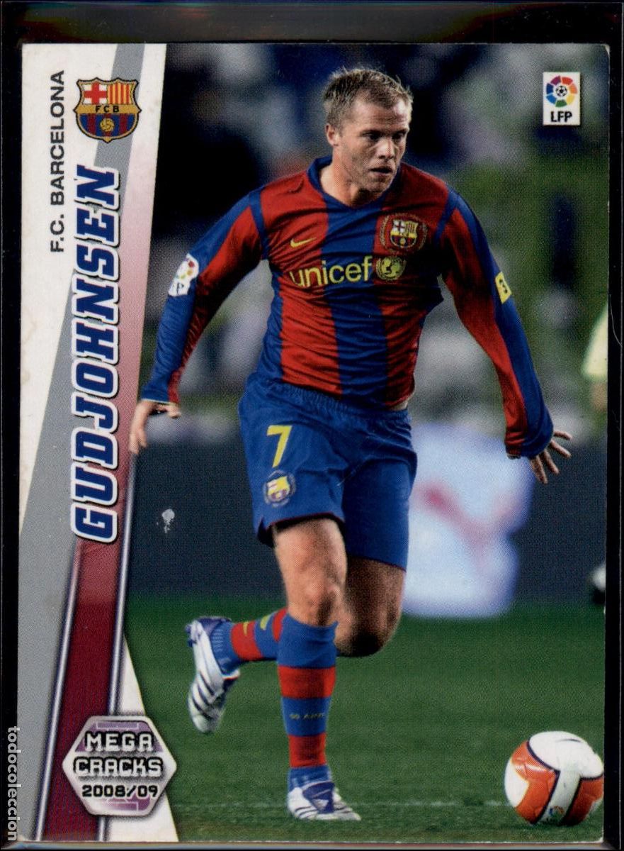 Cromos de f&uacute;tbol: Gudjohnsen N&ordm; 69 Bar&ccedil;a (Barcelona) La Liga LFP Megacracks 2008 2009 Panini 08 09