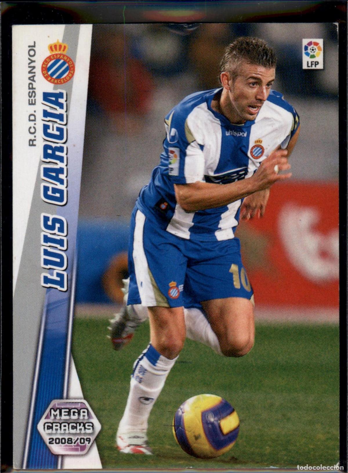 Cromos de f&uacute;tbol: Lu&iacute;s Garc&iacute;a N&ordm; 124 RCD Espanyol La Liga LFP Megacracks 2008 2009 Panini 08 09