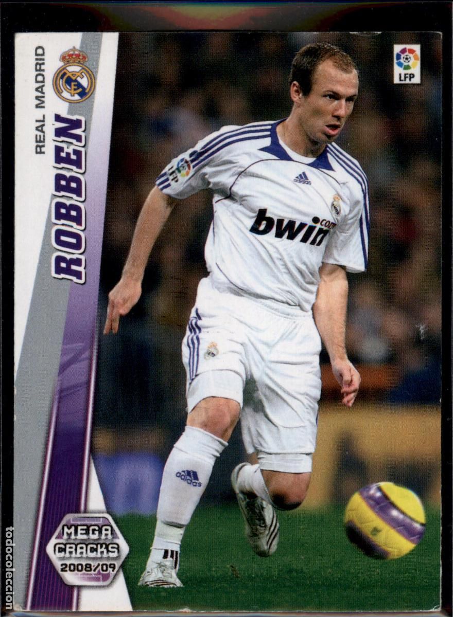 Cromos de f&uacute;tbol: Robben N&ordm; 159 Real Madrid La Liga LFP Megacracks 2008 2009 Panini 08 09