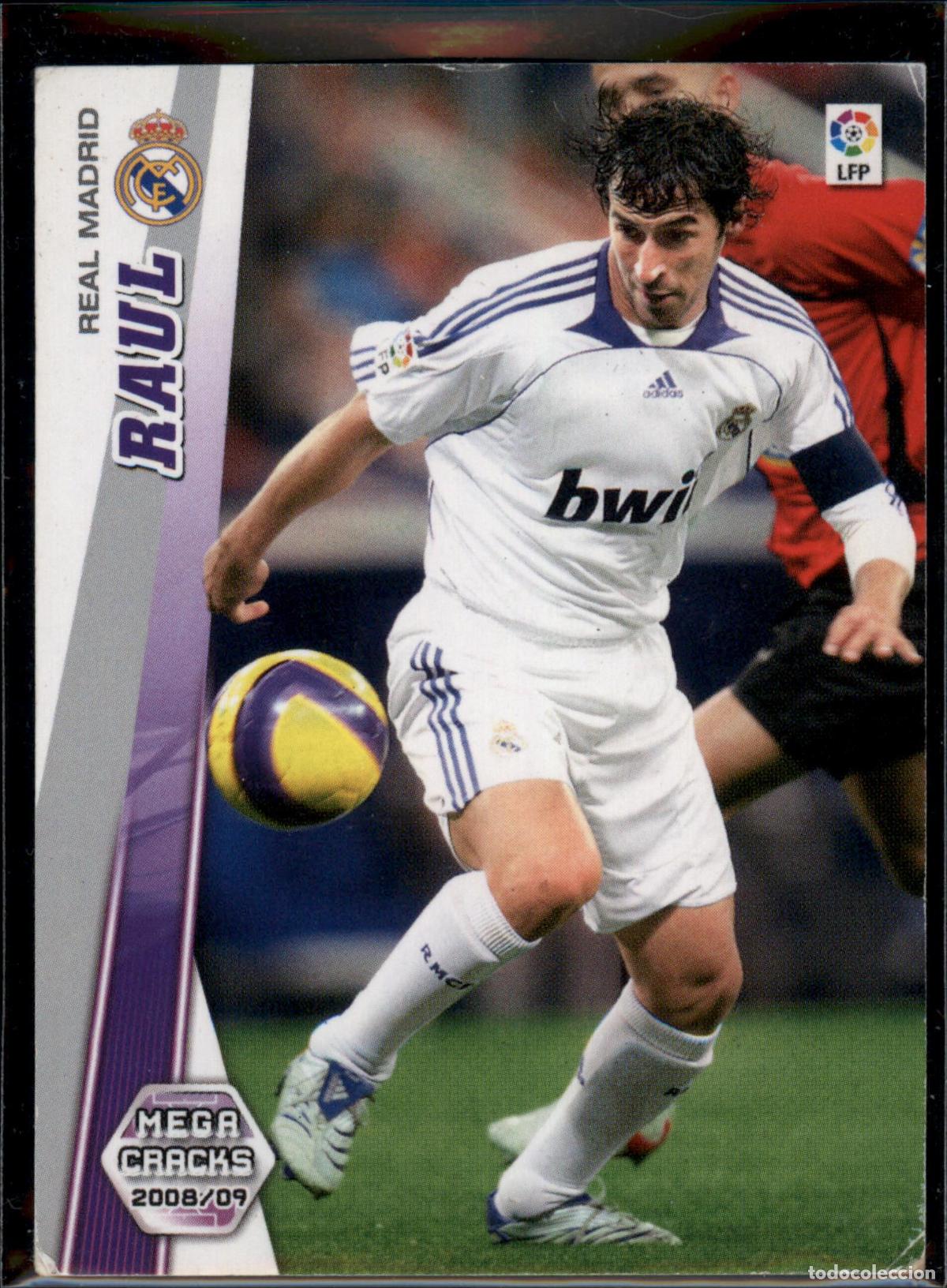 Cromos de f&uacute;tbol: Ra&uacute;l N&ordm; 160 Real Madrid La Liga LFP Megacracks 2008 2009 Panini 08 09