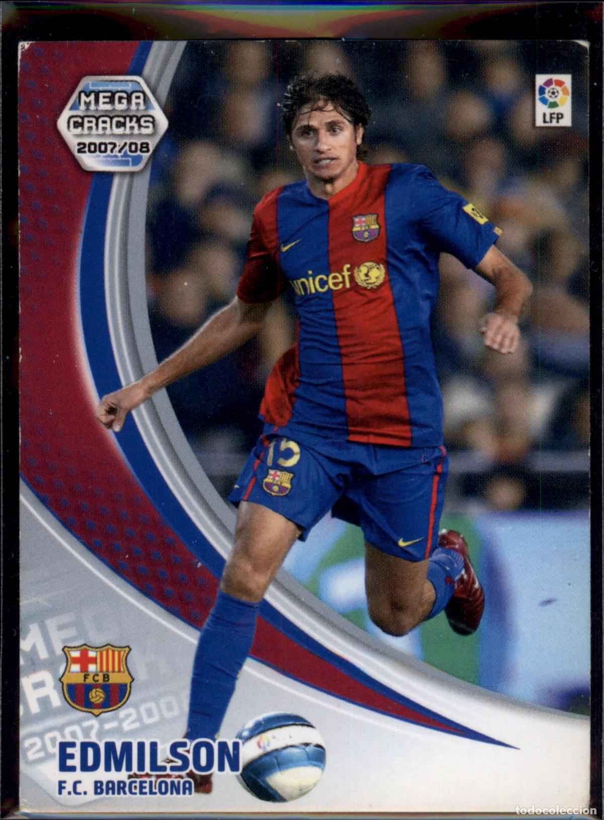 Cromos de f&uacute;tbol: Edmilson N&ordm; 64 Bar&ccedil;a (Barcelona) Megacracks 2007 2008 Panini 07 08