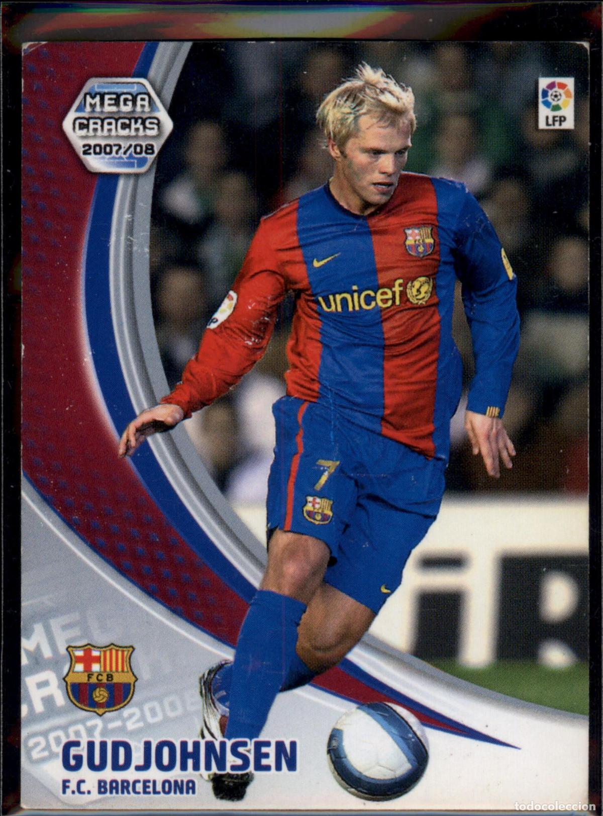 Cromos de f&uacute;tbol: Gudjohnsen N&ordm; 72 Bar&ccedil;a (Barcelona) Megacracks 2007 2008 Panini 07 08