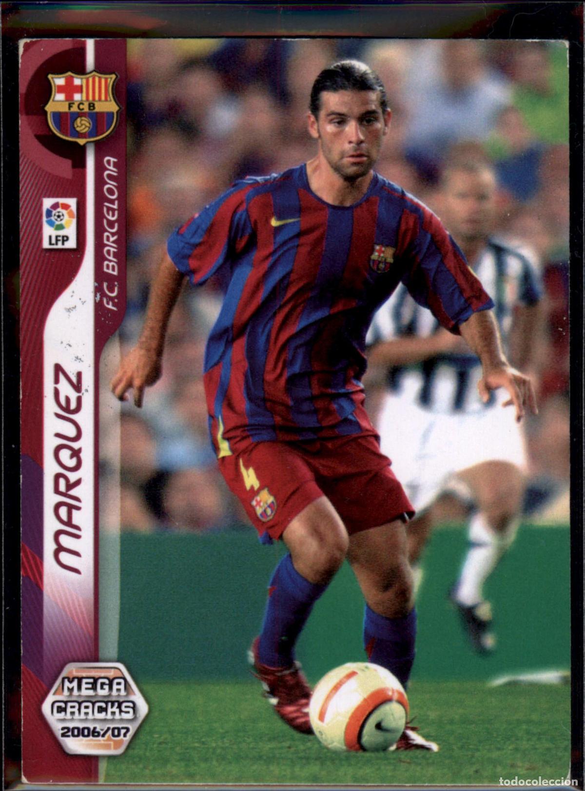 Cromos de f&uacute;tbol: Rafa M&aacute;rquez N&ordm; 42 Bar&ccedil;a (Barcelona) Megacracks 2006 2007 Panini 06 07