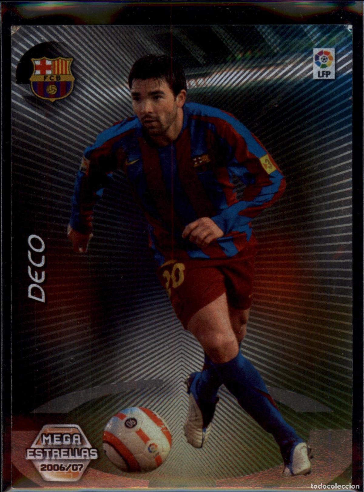 Cromos de f&uacute;tbol: Deco Mega Estrellas N&ordm; 371 Bar&ccedil;a (Barcelona) Megacracks 2006 2007 Panini 06 07