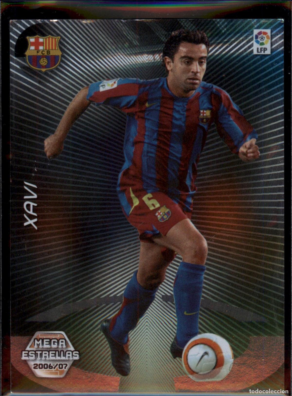 Cromos de f&uacute;tbol: Xavi Mega Estrellas N&ordm; 373 Bar&ccedil;a (Barcelona) Megacracks 2006 2007 Panini 06 07