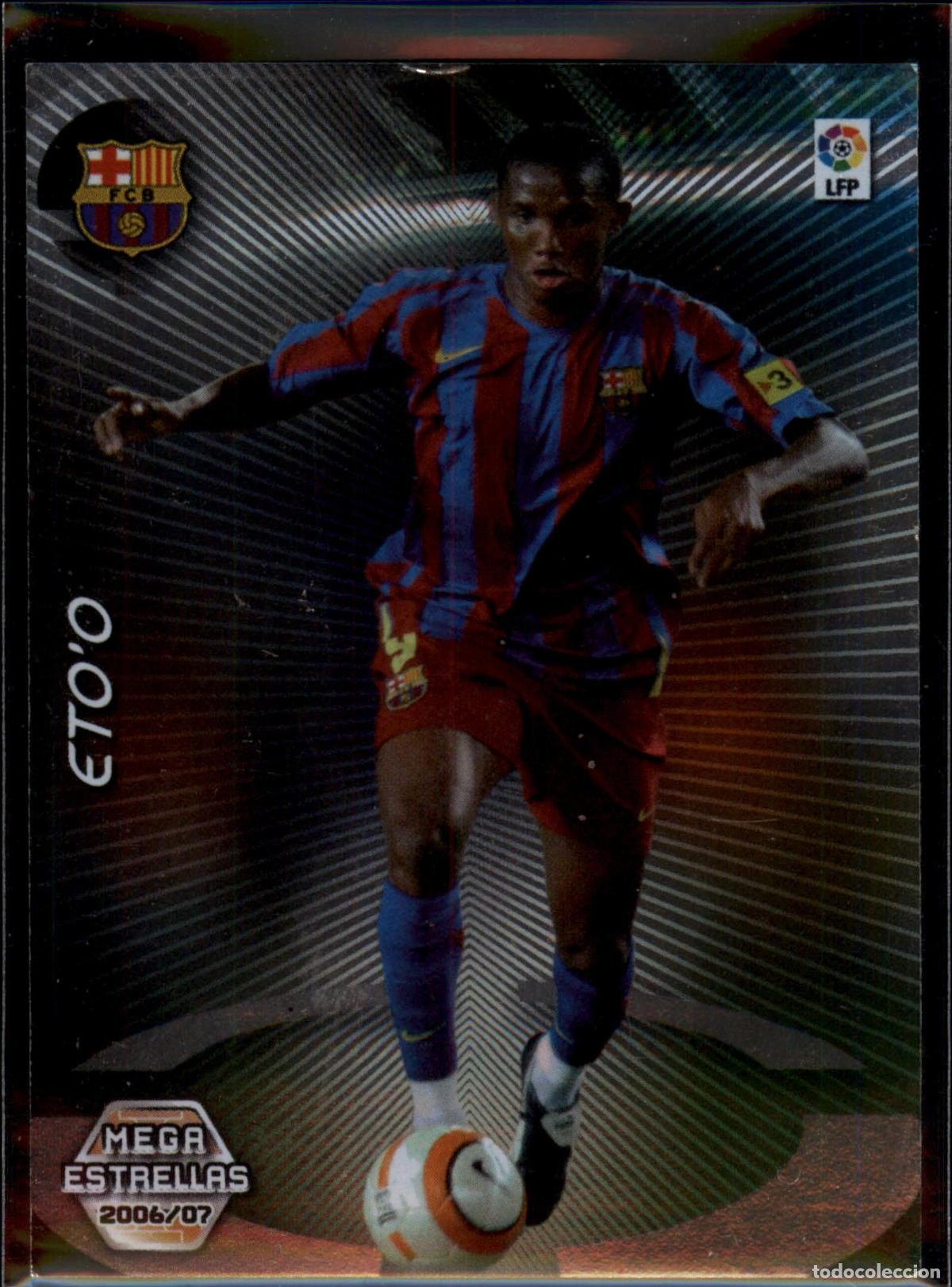 Cromos de f&uacute;tbol: Eto'o Mega Estrellas N&ordm; 384 Bar&ccedil;a (Barcelona) Megacracks 2006 2007 Panini 06 07