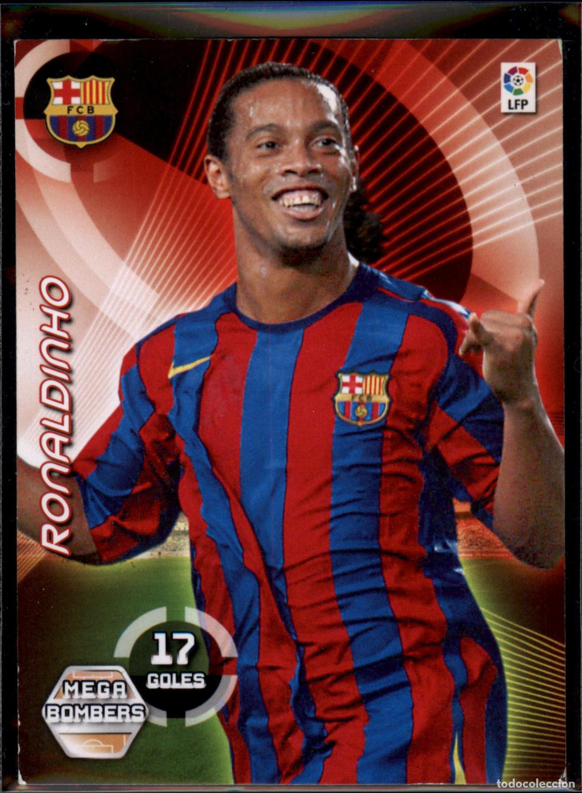 Cromos de f&uacute;tbol: Ronaldinho Mega Bomber N&ordm; 390 Bar&ccedil;a (Barcelona) Megacracks 2006 2007 Panini 06 07
