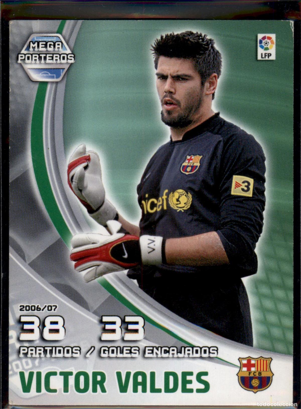 Cromos de f&uacute;tbol: V&iacute;ctor Vald&eacute;s Mega Porteros N&ordm; 392 Bar&ccedil;a (Barcelona) Megacracks 2007 2008 Panini 07 08