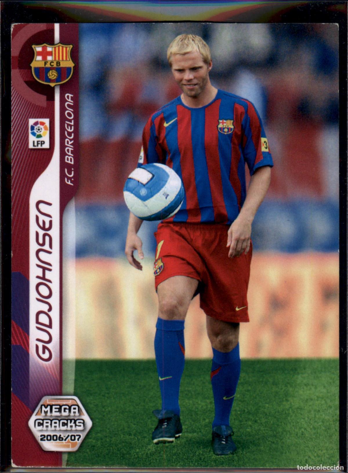 Cromos de f&uacute;tbol: Gudjohnsen Nuevo Fichaje N&ordm; 443 Bar&ccedil;a (Barcelona) Megacracks 2007 2008 Panini 07 08