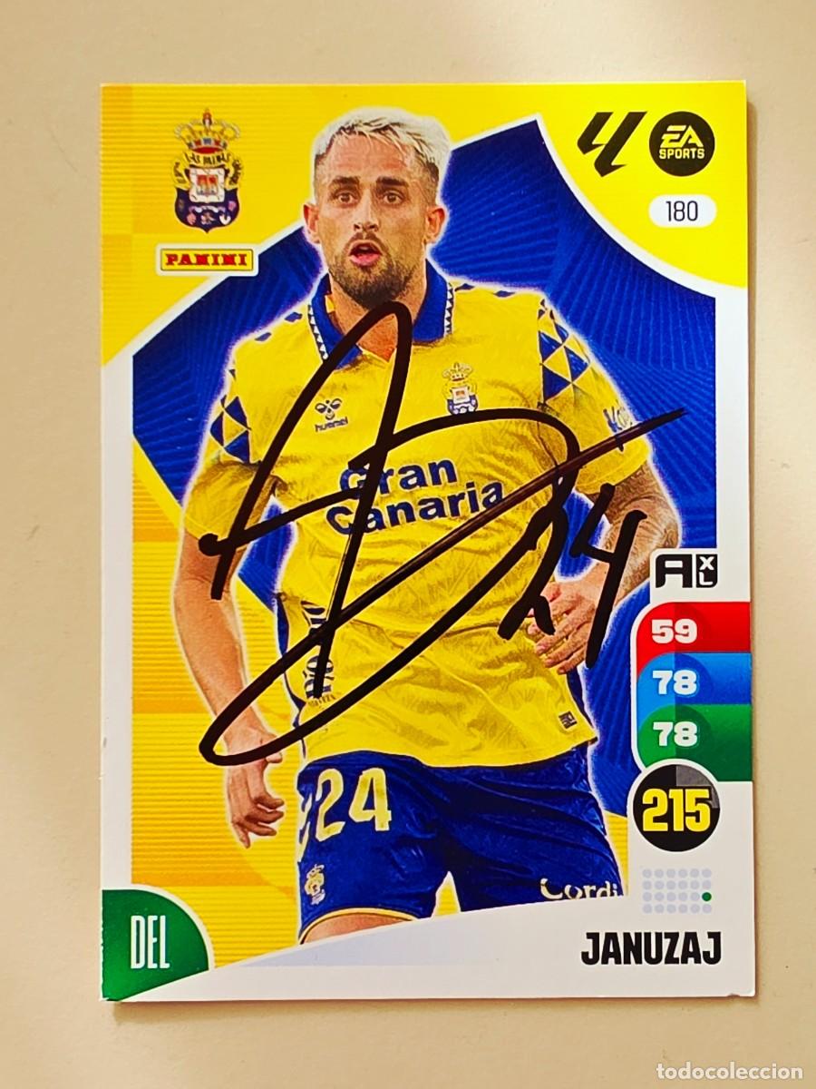Fu&szlig;ball-Sticker: Cromo firmado de Adam Januzaj con aut&oacute;grafo, UD Las Palmas