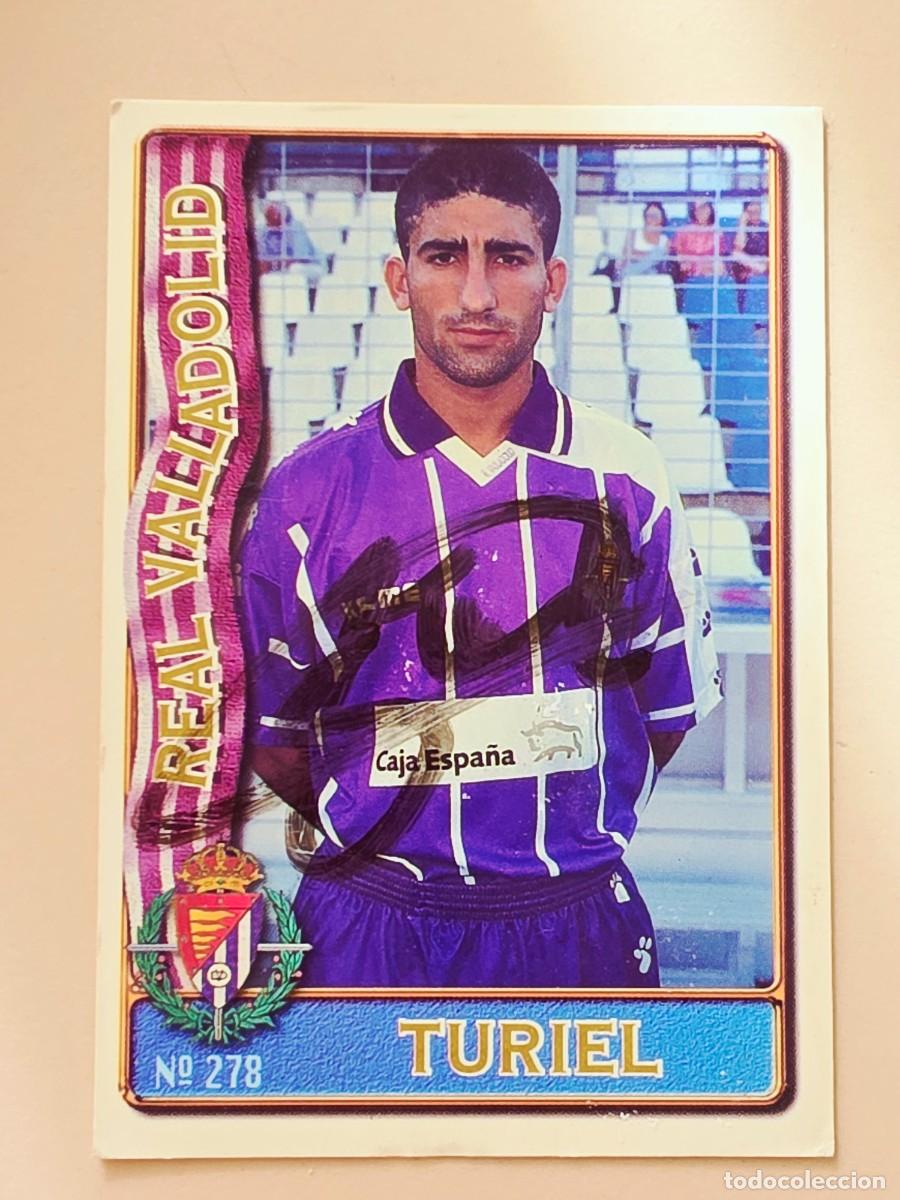 Football Stickers: Cromo firmado de Turiel con aut&oacute;grafo, Real Valladolid