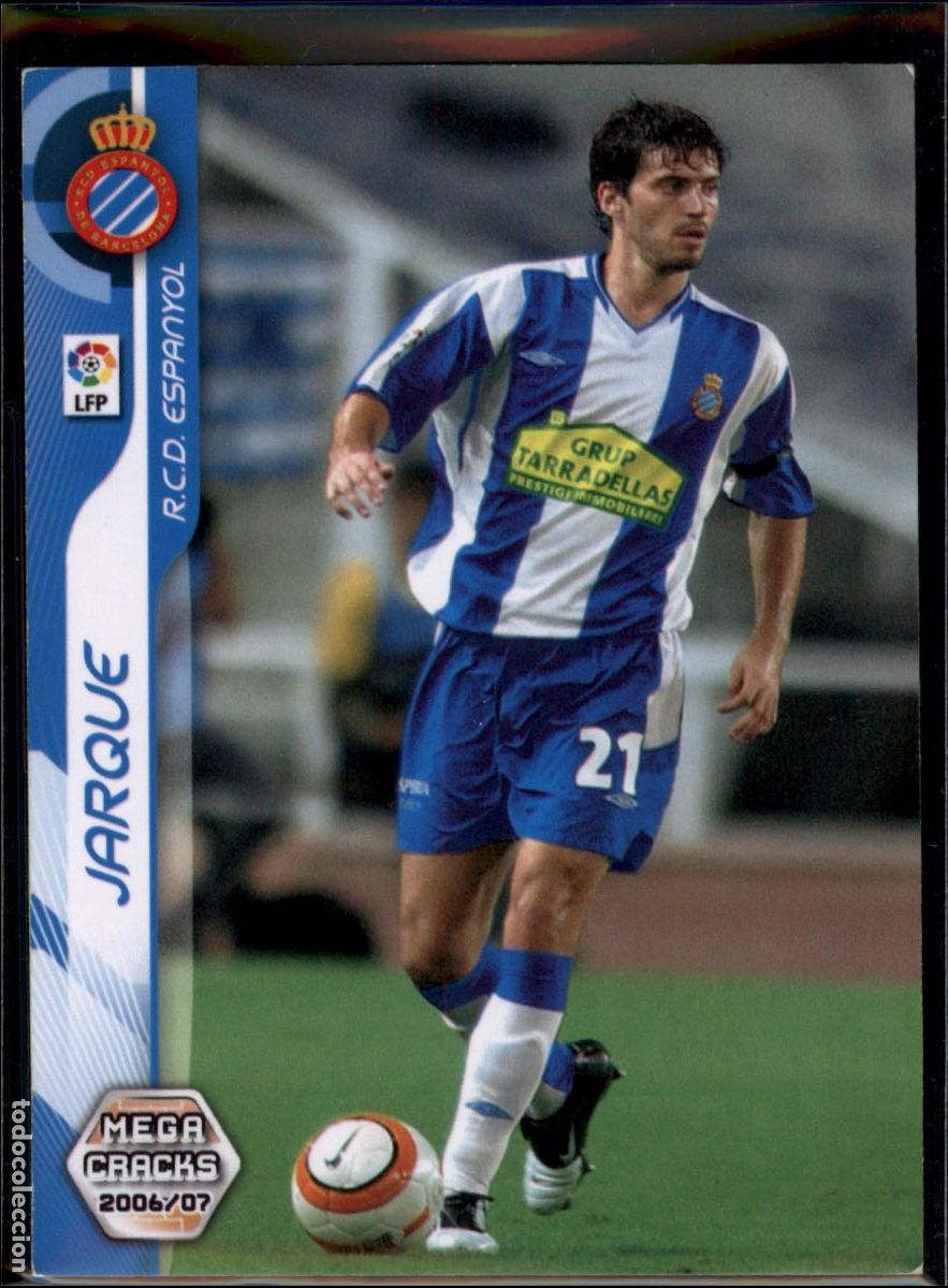 Cromos de f&uacute;tbol: Jarque N&ordm; 114 RCD Espanyol La Liga LFP Megacracks 2007 2008 Panini 07 08