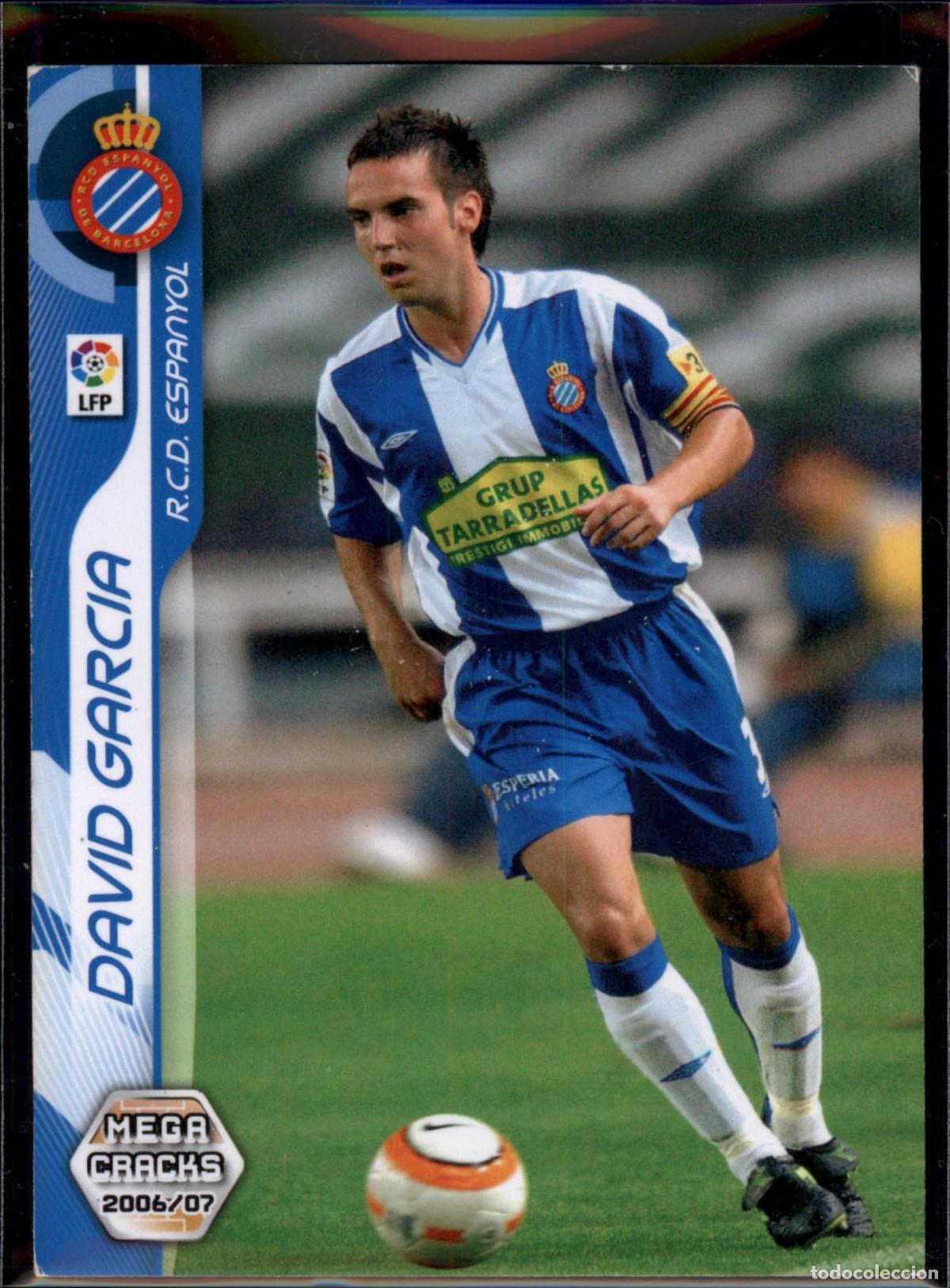 Cromos de f&uacute;tbol: David Garc&iacute;a N&ordm; 115 RCD Espanyol La Liga LFP Megacracks 2007 2008 Panini 07 08