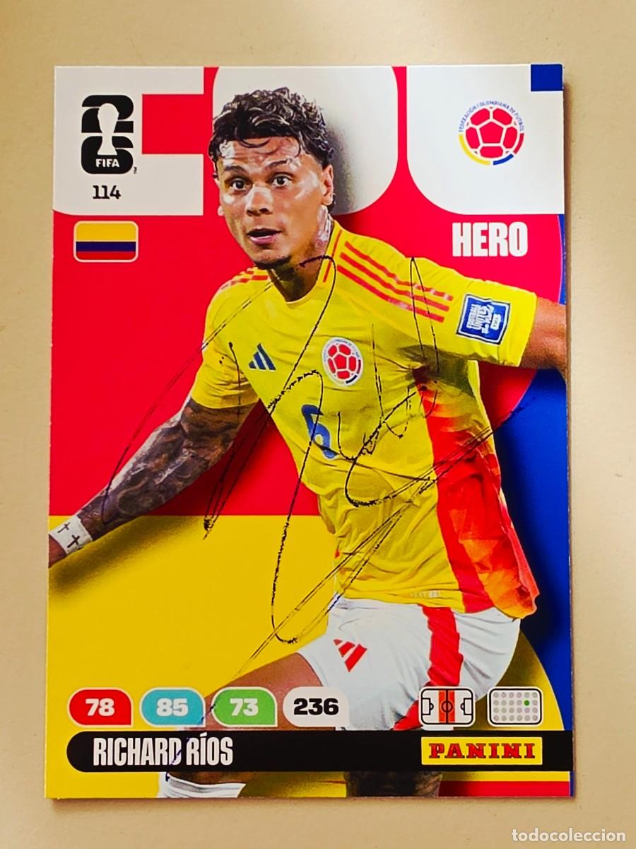 Cartes &agrave; collectionner de Football: Cromo firmado de Richard R&iacute;os con aut&oacute;grafo, Colombia, SL Benfica