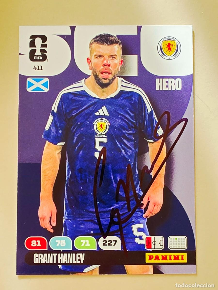 Cartes &agrave; collectionner de Football: Cromo firmado de Grant Hanley con aut&oacute;grafo, Escocia, Hibernian