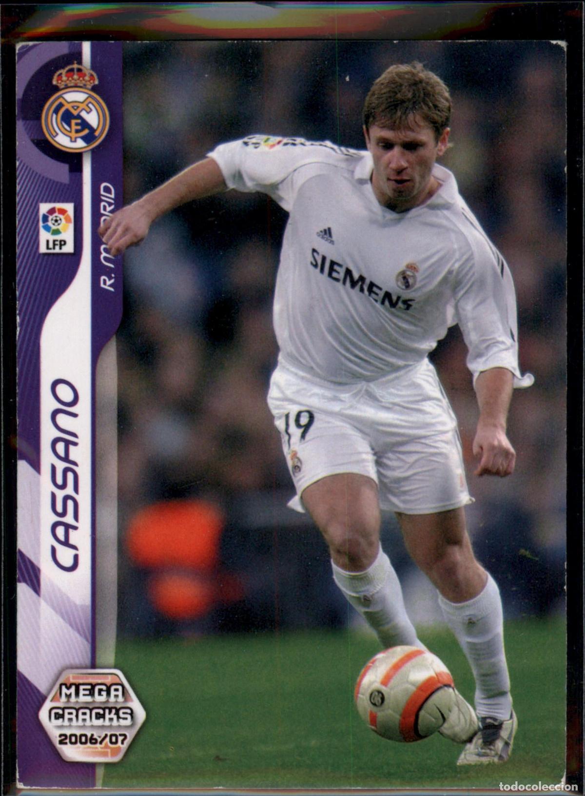 Cromos de f&uacute;tbol: Cassano N&ordm; 198 Real Madrid La Liga LFP Megacracks 2007 2008 Panini 07 08