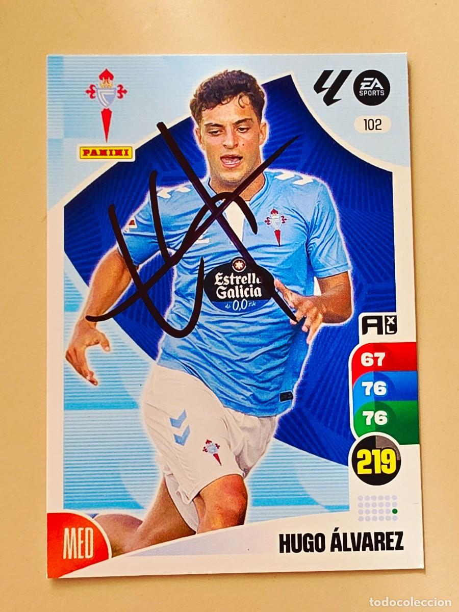Fu&szlig;ball-Sticker: Cromo firmado de Hugo &Aacute;lvarez con aut&oacute;grafo, RC Celta de Vigo