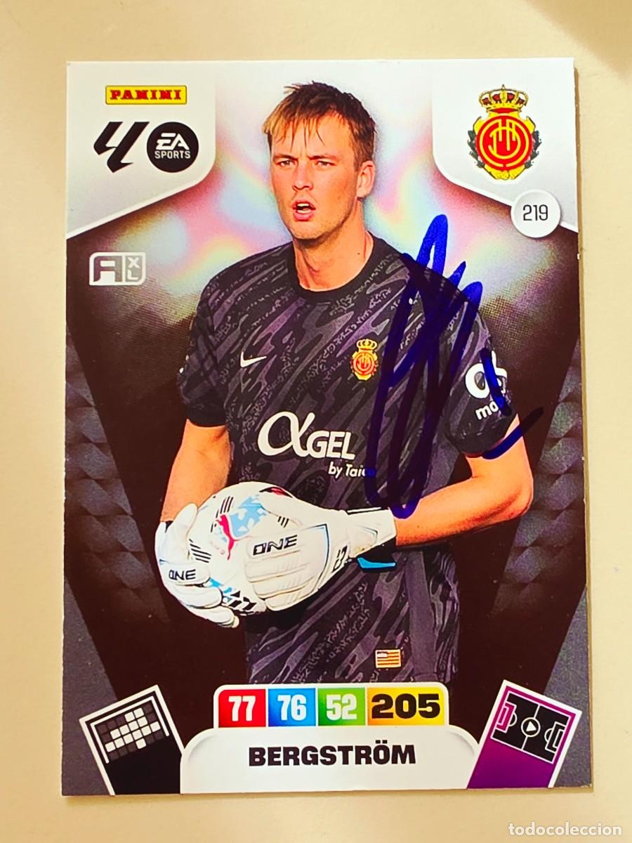 Fu&szlig;ball-Sticker: Cromo firmado de Bergstr&ouml;m con aut&oacute;grafo, RCD Mallorca