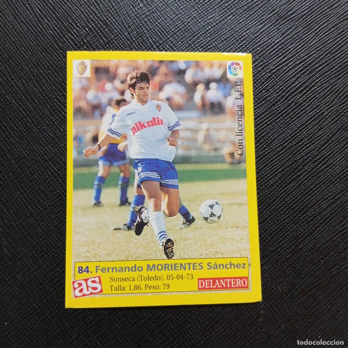 Figurine di Calcio: 84 MORIENTES ZARAGOZA AS 1995 1996 CROMO FUTBOL LIGA 95 96 - SIN PEGAR - A96 PG235