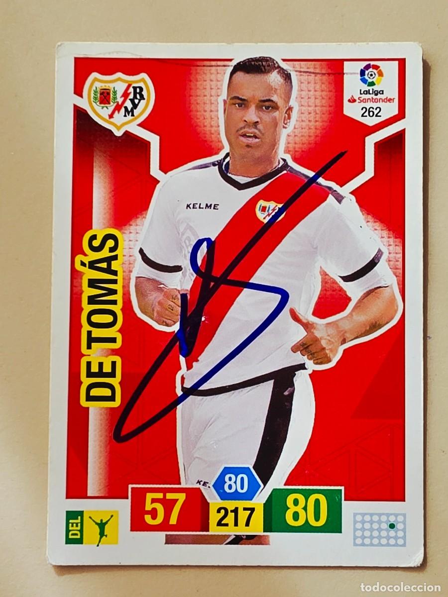 Fu&szlig;ball-Sticker: Cromo firmado de Ra&uacute;l de Tom&aacute;s con aut&oacute;grafo, Rayo Vallecano