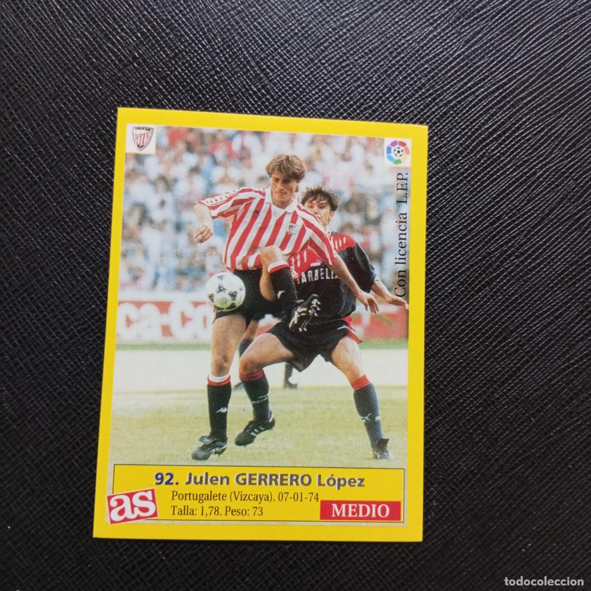 Figurine di Calcio: 92 GUERRERO BILBAO AS 1995 1996 CROMO FUTBOL LIGA 95 96 - SIN PEGAR - A96 PG253