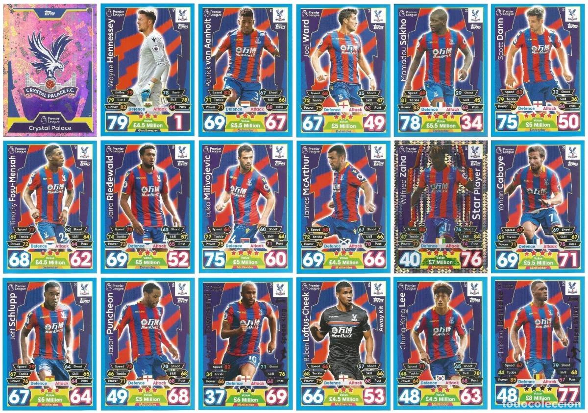 Cromos de Futebol: TOPPS MATCH ATTAX. PREMIER LEAGUE 17/18 CRISTAL PALACE. 91-108