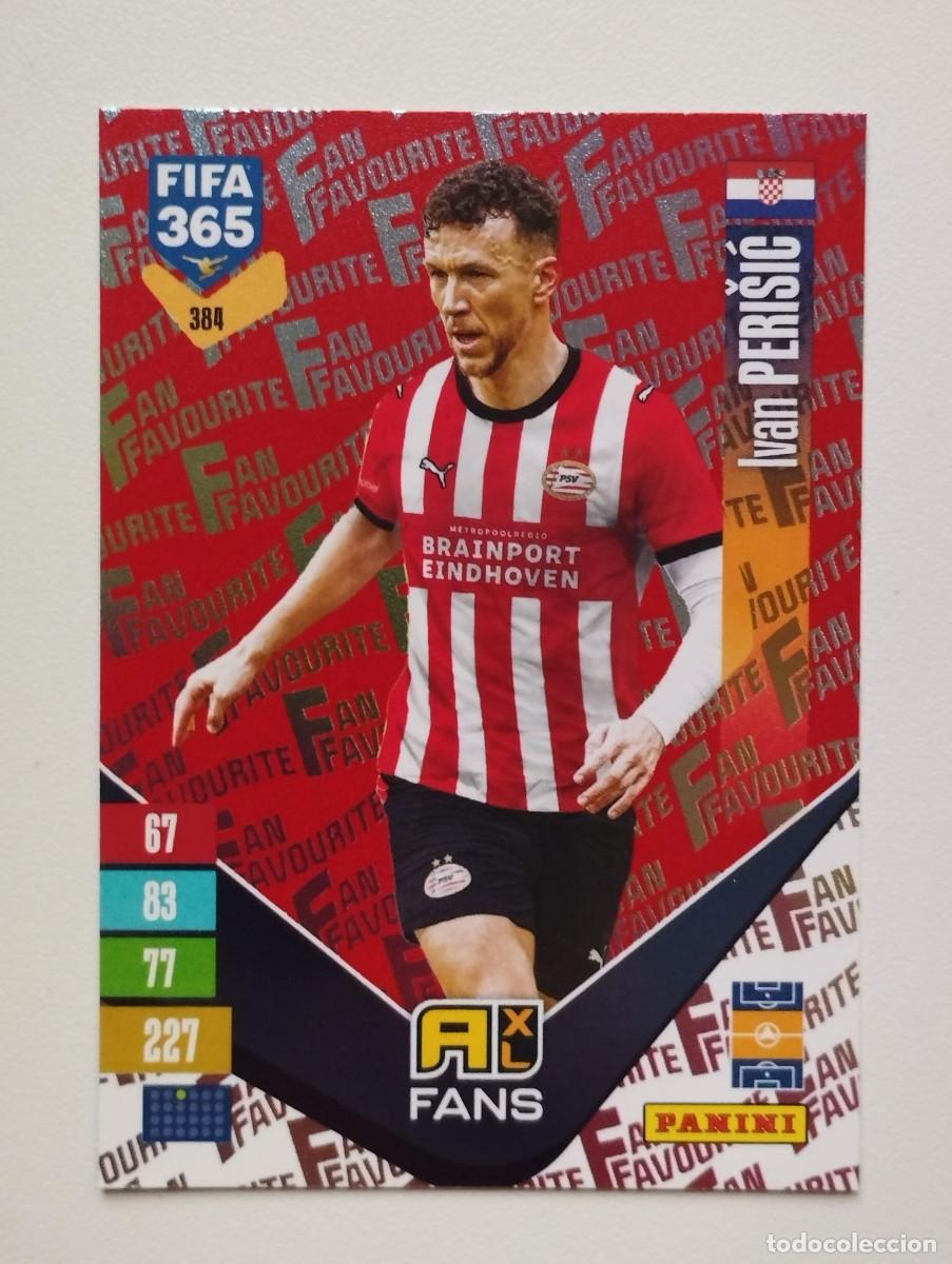 Fu&szlig;ball-Sticker: CROMO CARD ADRENALYN FIFA 365 2026 2027 26 27 FAN FAVOURITE 384 IVAN PERISIC PSV ROJO RED