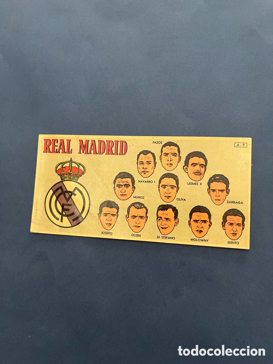 Cromos de f&uacute;tbol: Cromo equipo Real Madrid 1953-54 Chocolates Batanga .
