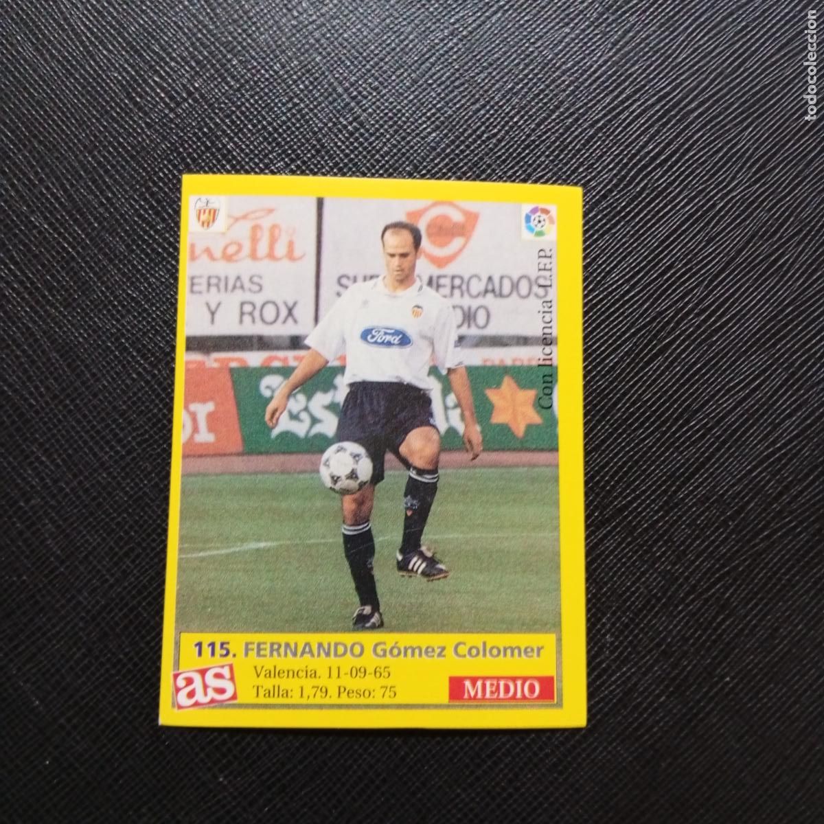 Cromos de f&uacute;tbol: 115 FERNANDO VALENCIA AS 1995 1996 CROMO FUTBOL LIGA 95 96 - SIN PEGAR - A96 PG307