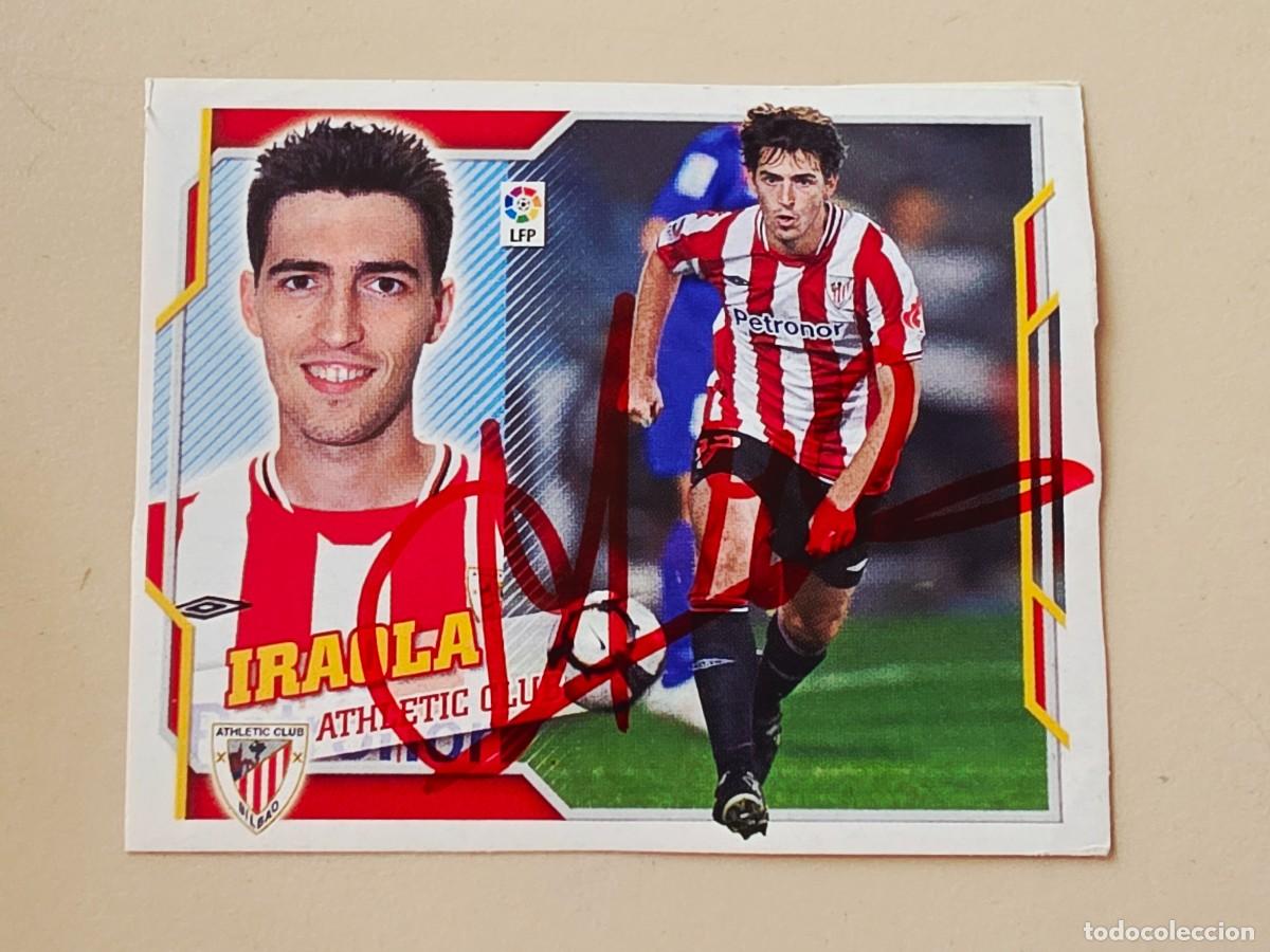 Cromos de f&uacute;tbol: Cromo firmado de Andoni Iraola con aut&oacute;grafo, Athletic Club de Bilbao