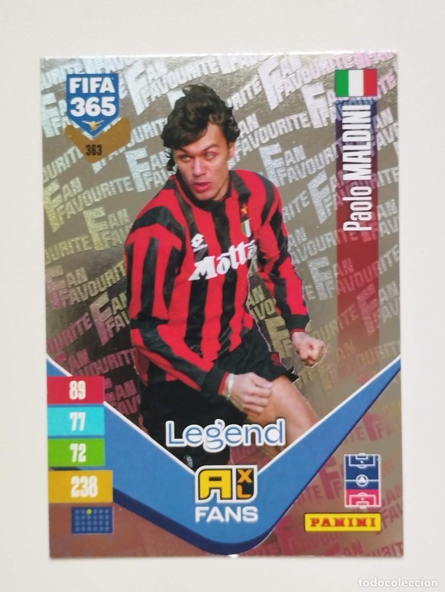 Figurine di Calcio: CROMO CARD ADRENALYN FIFA 365 2026 2027 26 27 FAN FAVOURITE LEGEND 363 PAOLO MALDINI MILAN
