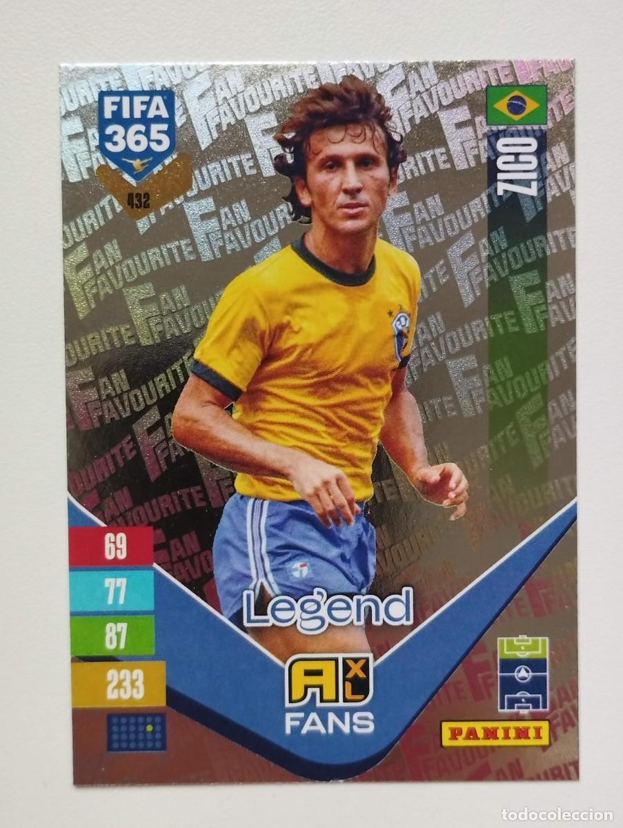 Fu&szlig;ball-Sticker: CROMO CARD ADRENALYN FIFA 365 2026 2027 26 27 FAN FAVOURITE LEGEND 432 ZICO BRASIL